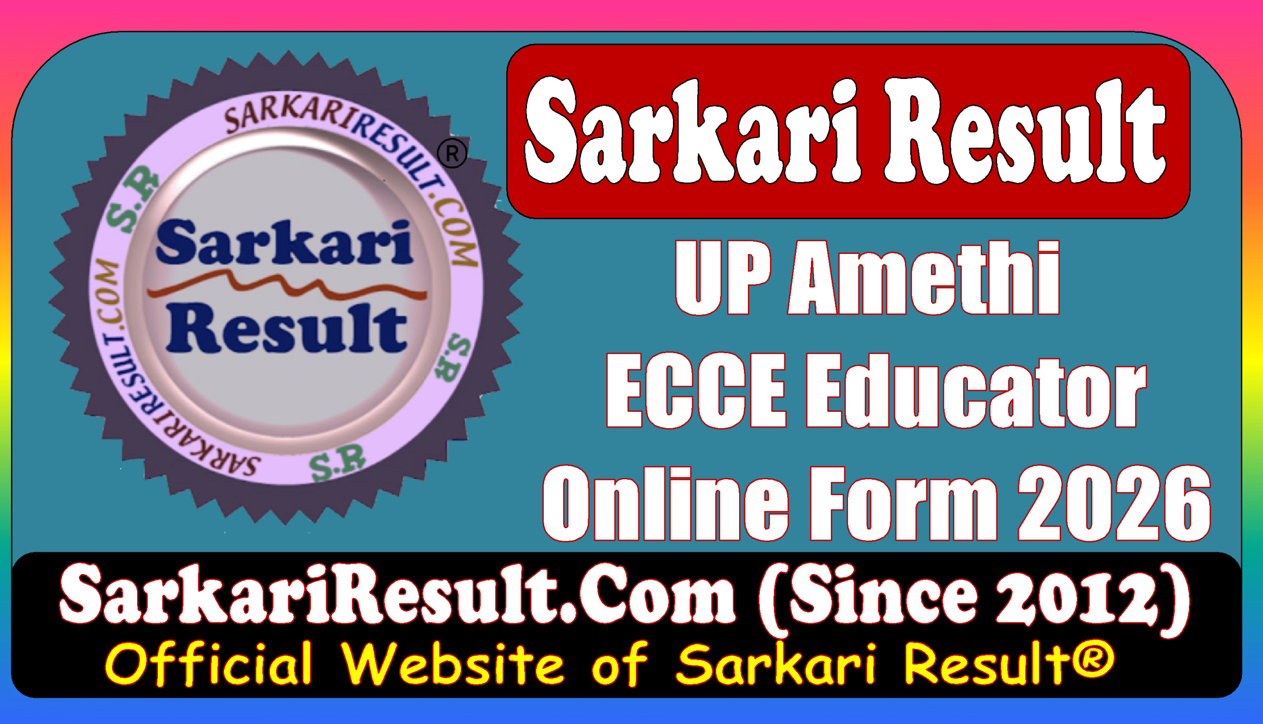 UP Amethi ECCE Educator Online Form 2026 Sarkari Result