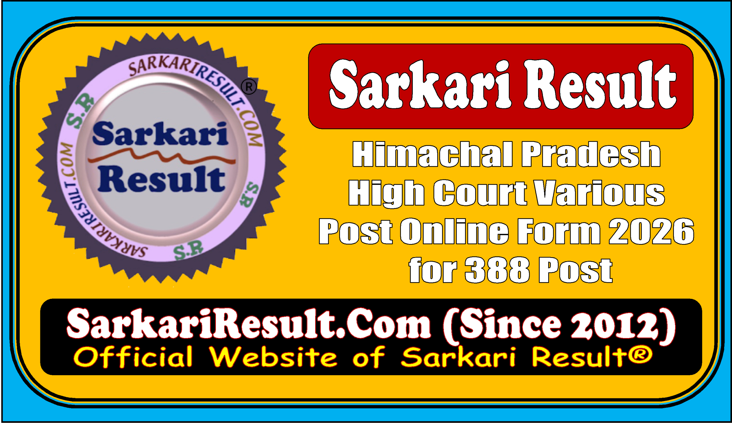 Himachal Pradesh High Court Various Post Recruitment 2026 Apply Online for 388 Post Himachal Pradesh High Court