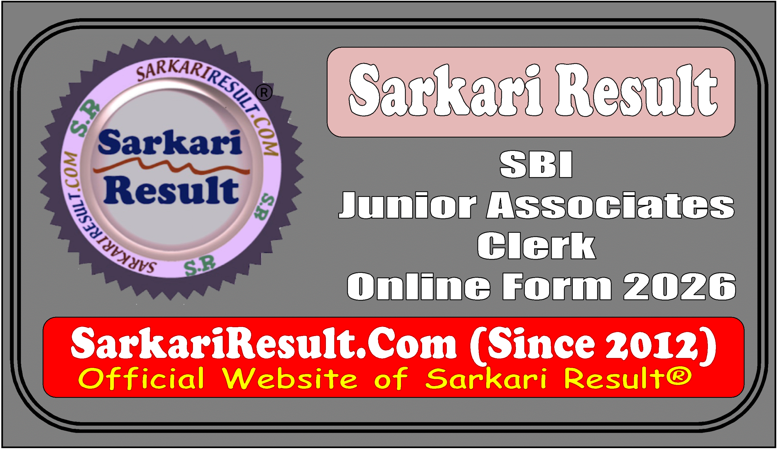 SBI Junior Associates Clerk Online Form 2026