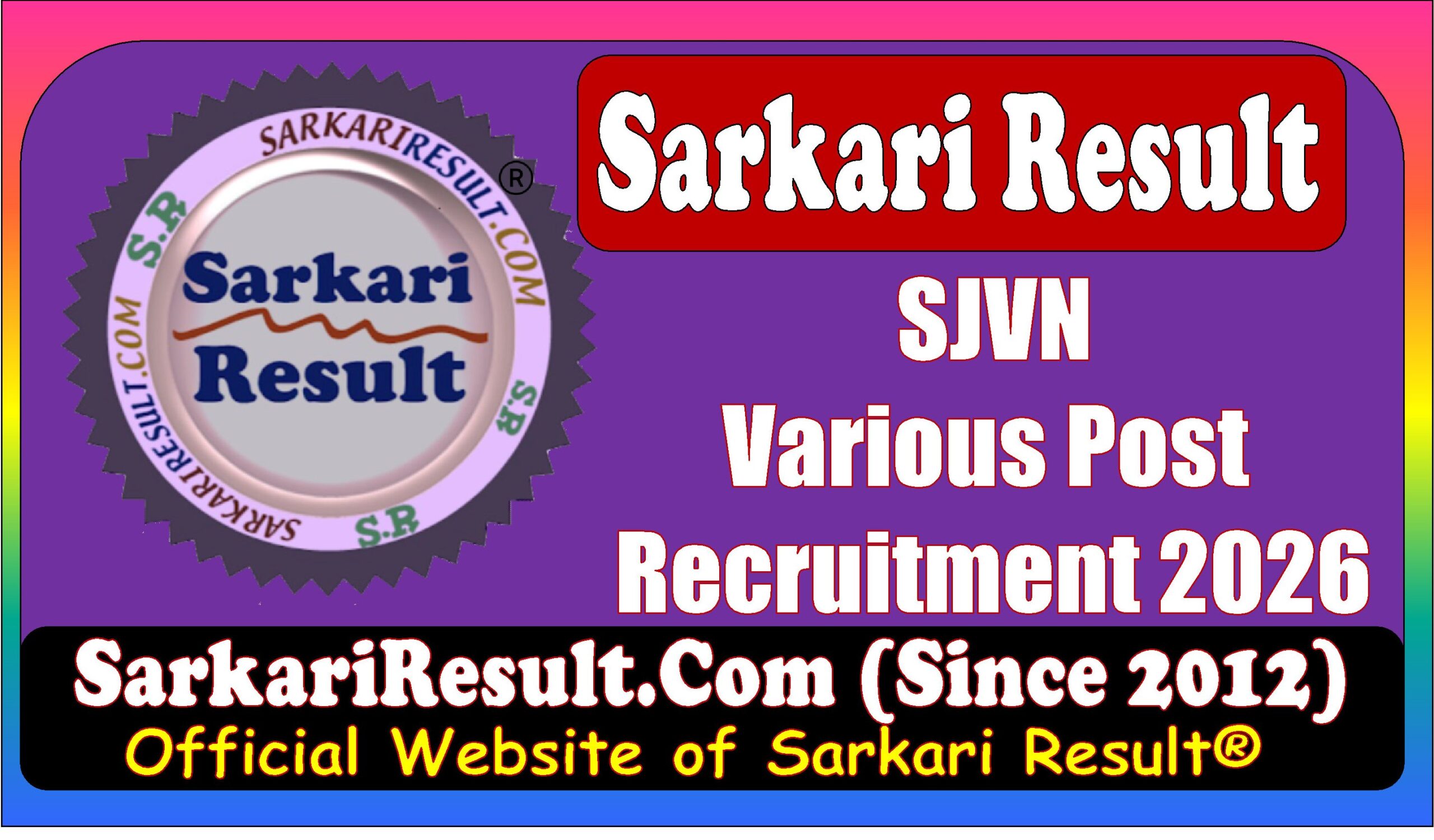 SJVN Various Post 2026