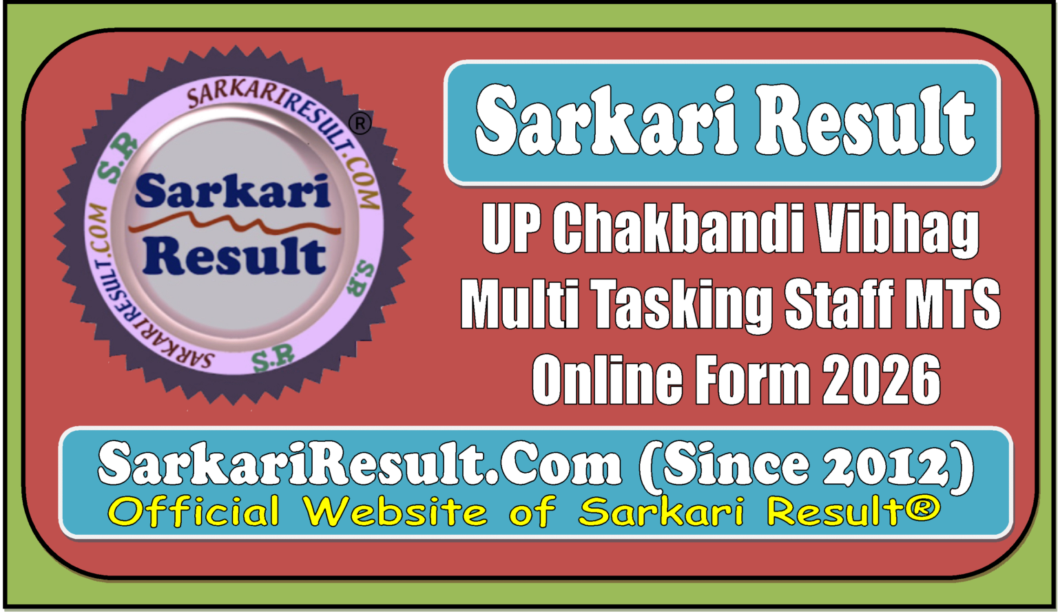 UP Chakbandi Vibhag Multi Tasking Staff MTS Online Form 2026