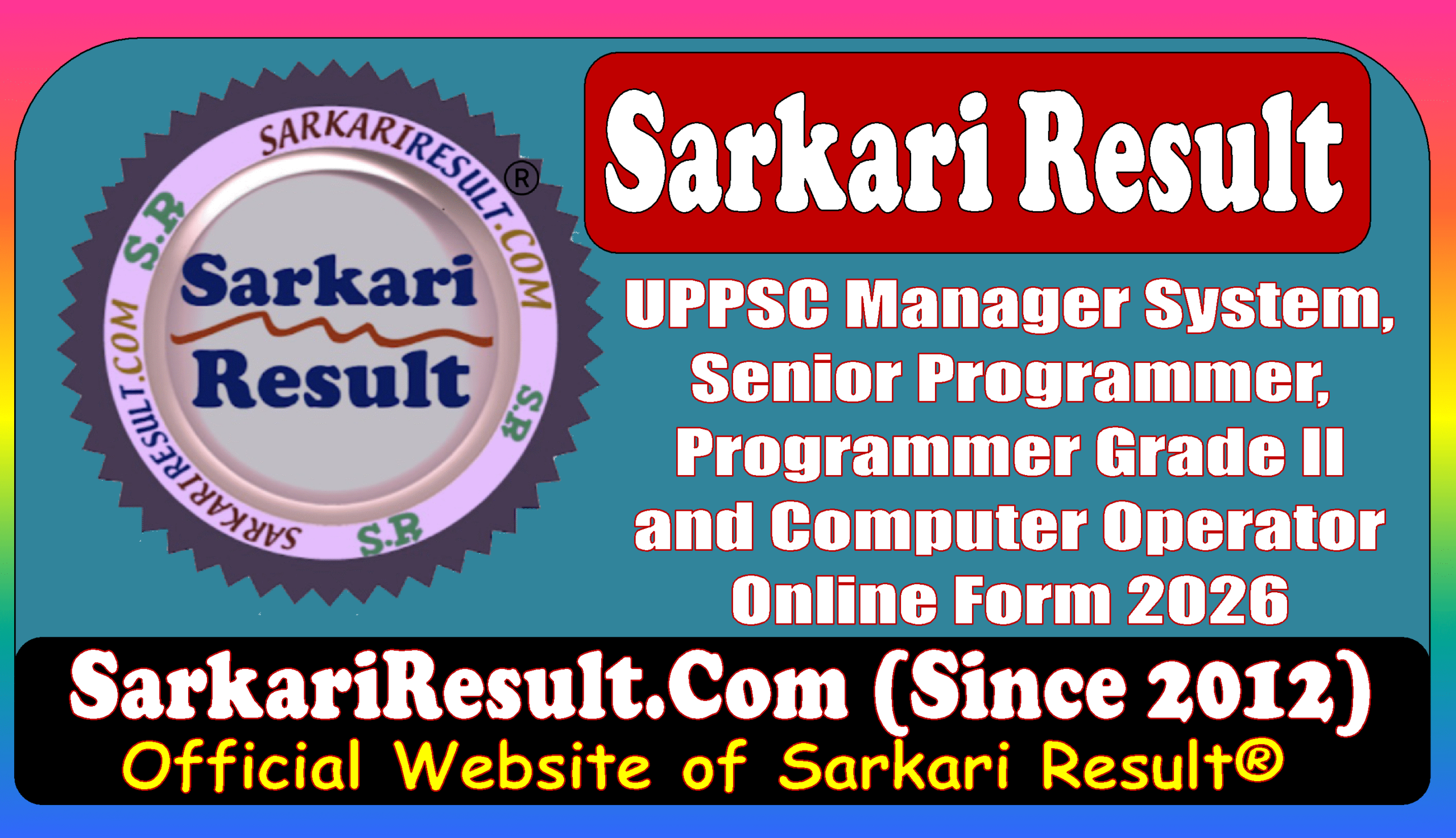 UPPSC Manager System, Senior Programmer, Programmer Grade II and Computer Operator Online Form 2026 Sarkari Result UPPSC Manager System, Senior Programmer, Programmer Grade II and Computer Operator Online Form 2026