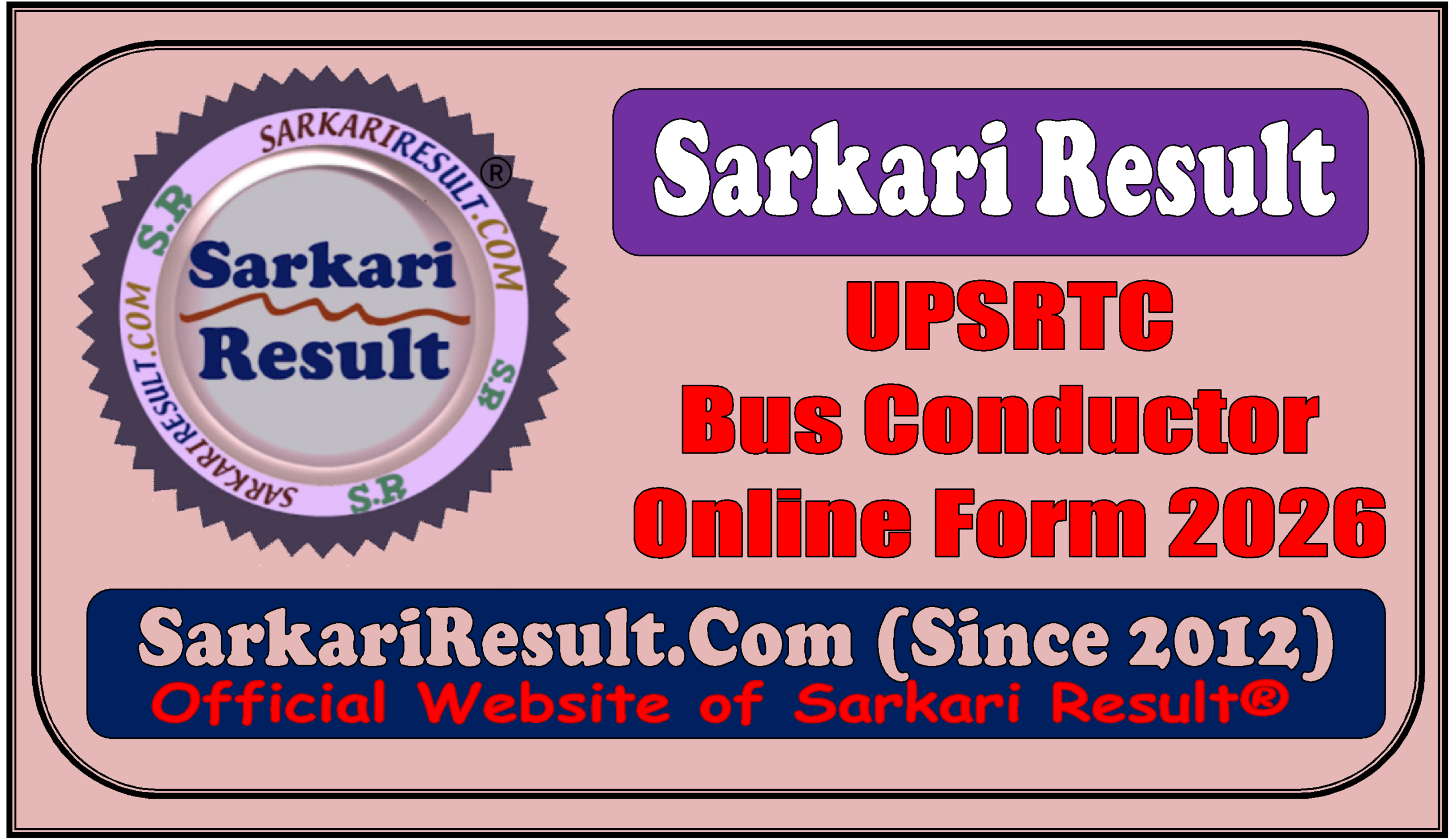 UPSRTC Bus Conductor Etawah Recruitment 2026 Online Form