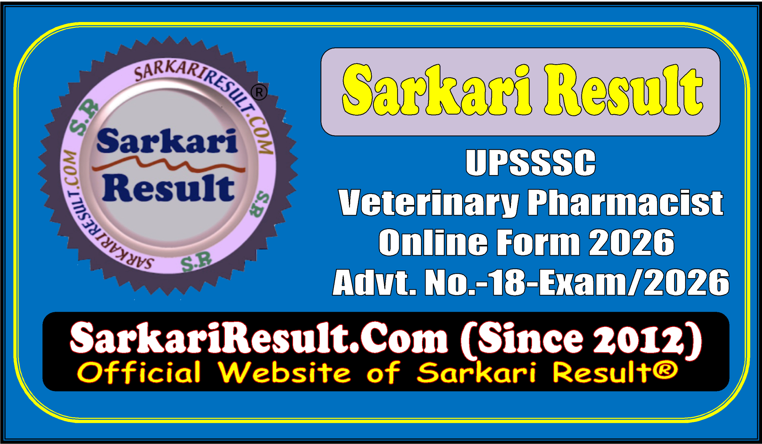 UPSSSC Veterinary Pharmacist