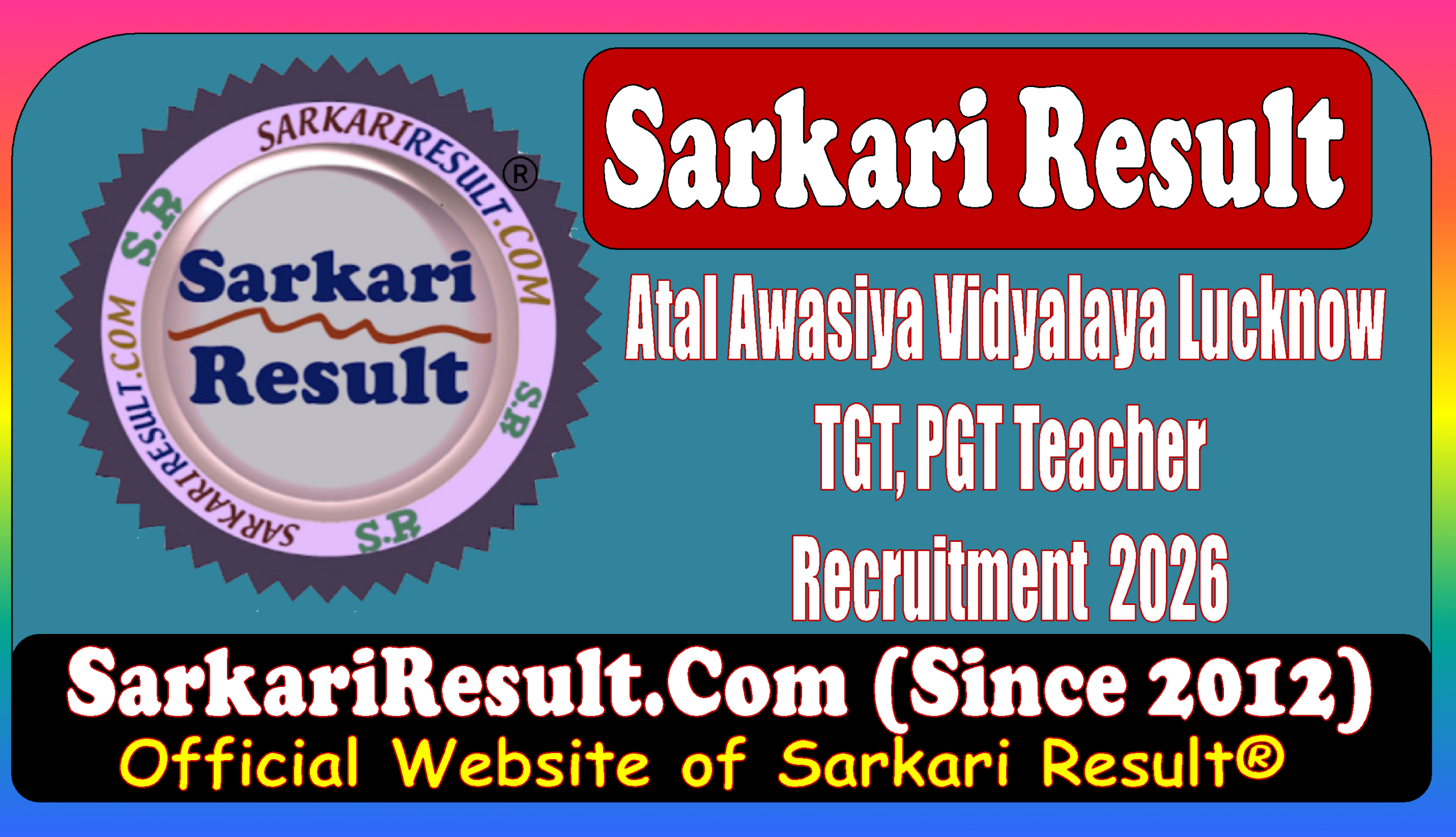 Atal Awasiya Vidyalay Lucknow TGT PGT Recruitment 2026