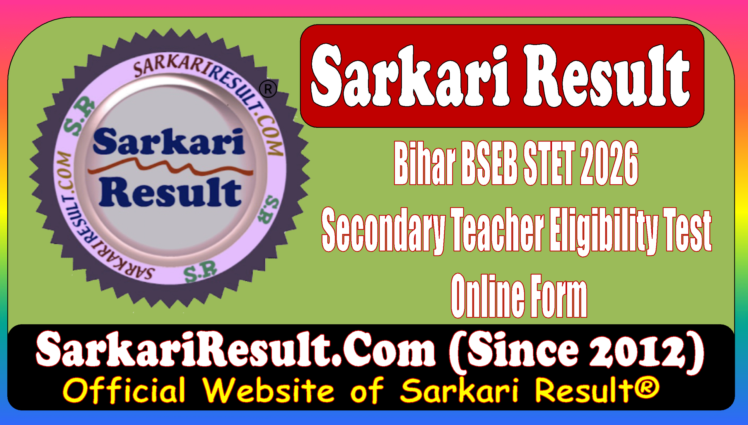 Bihar BSEB STET 2026 Online Form