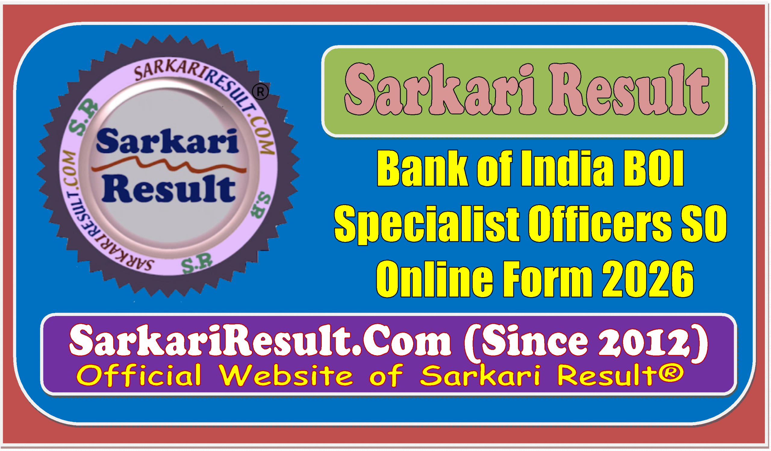 Bank of India BOI SO