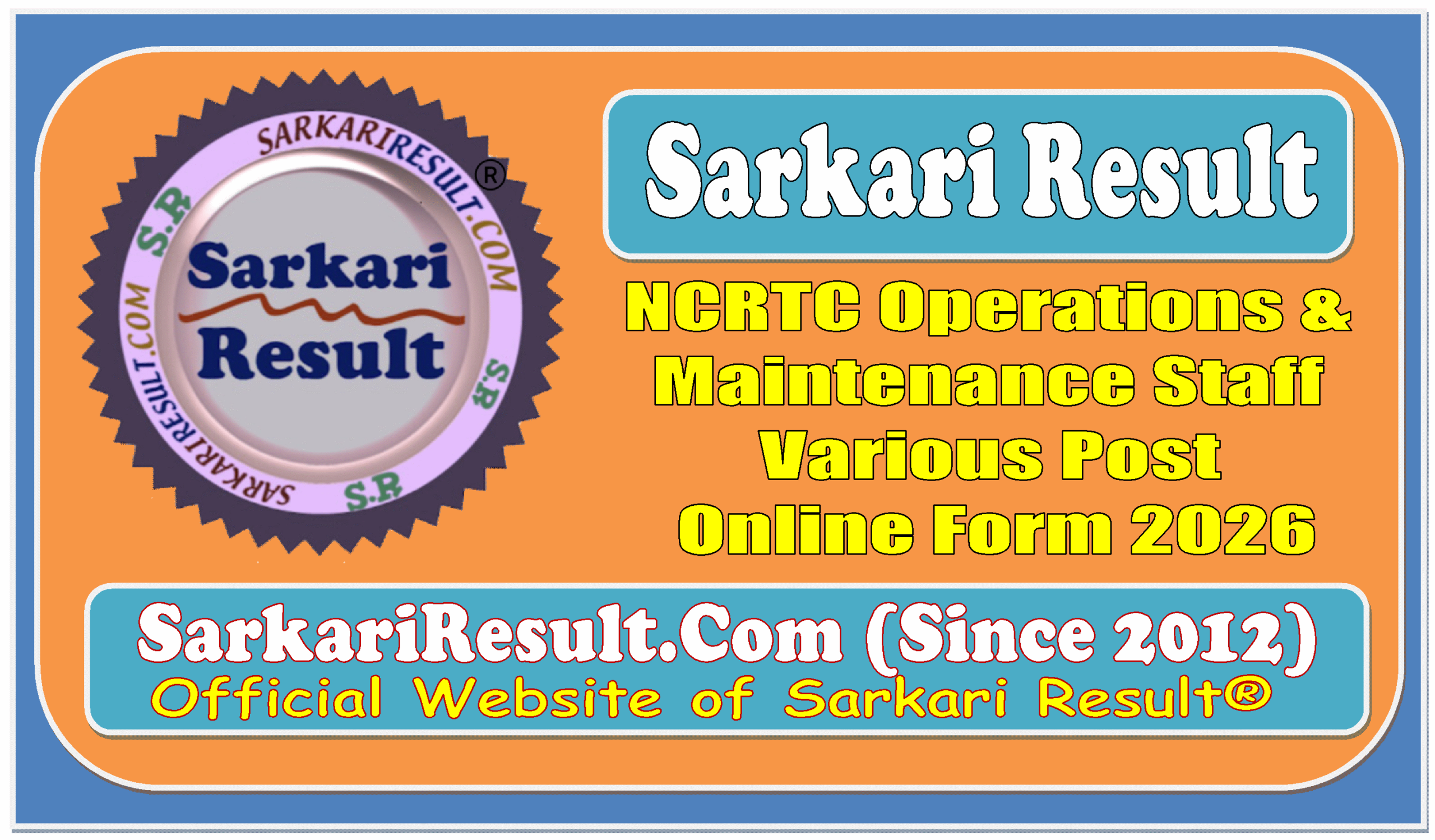 NCRTC Various Post
