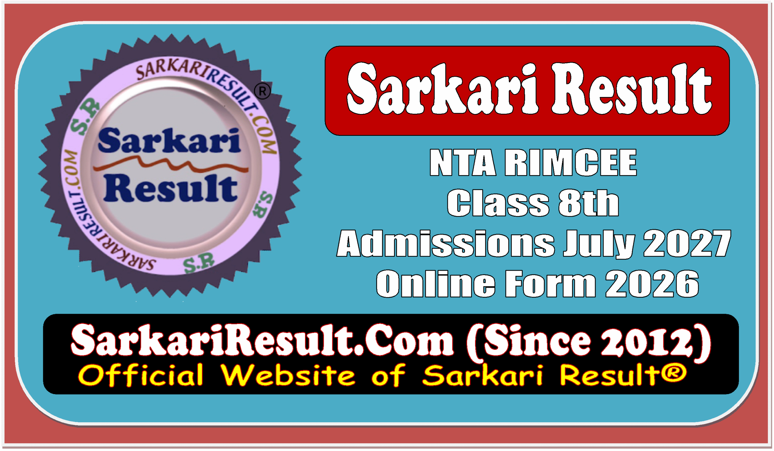 NTA RIMCEE Class 8th