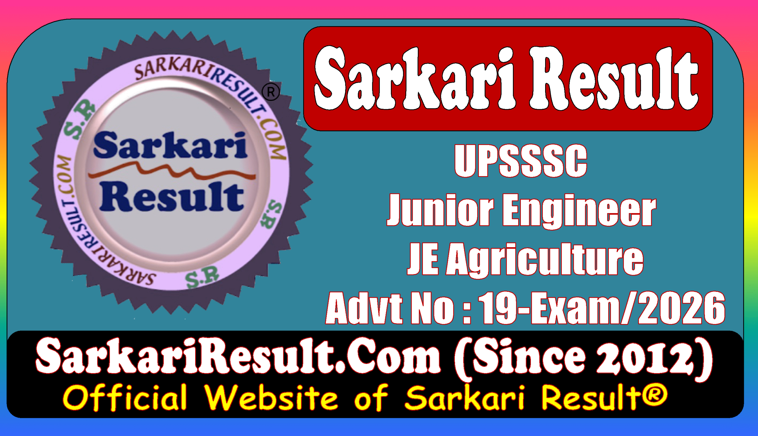 UPSSSC Junior Engineer JE Agriculture Online Form 2026