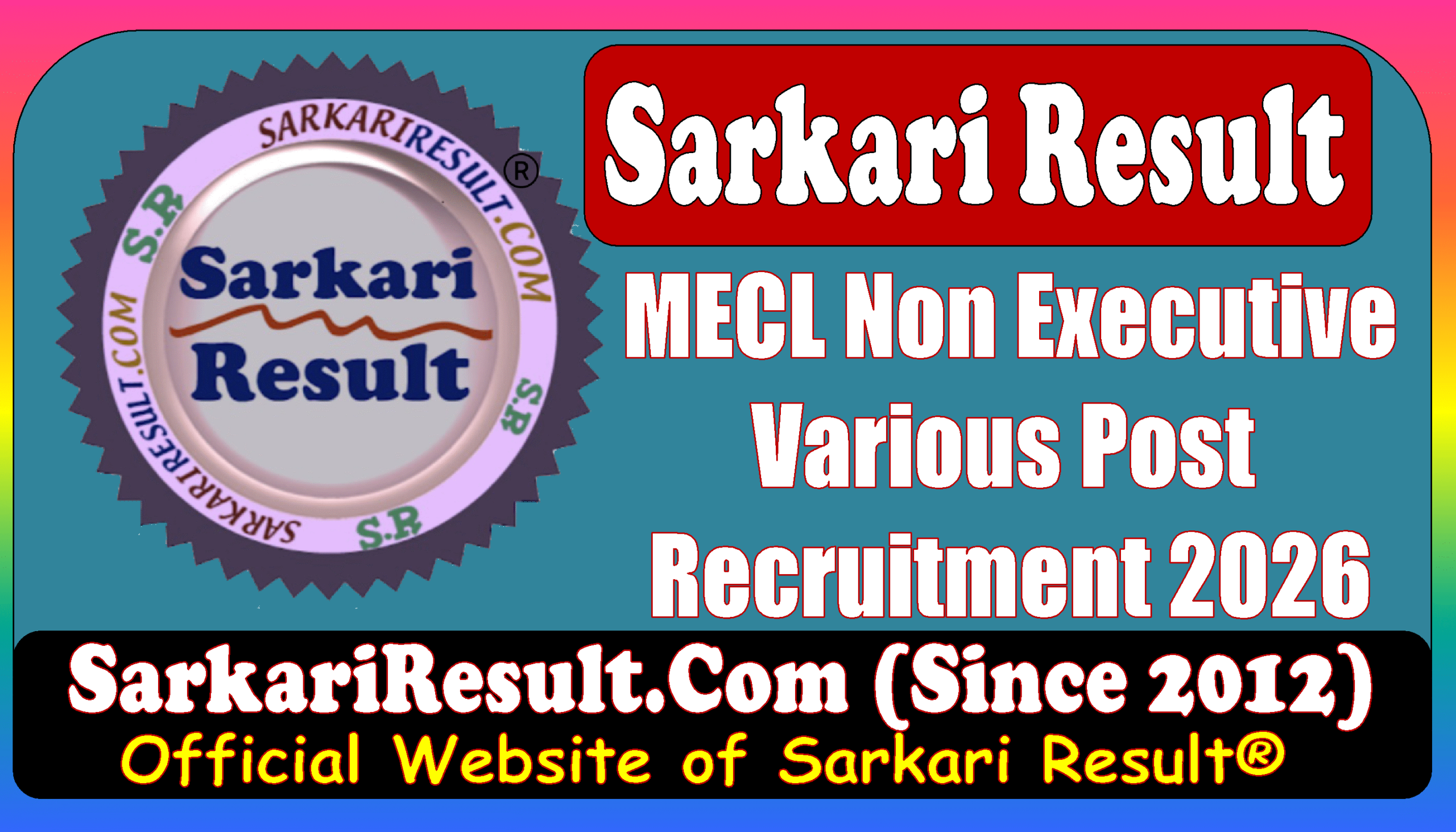 MECL Non Executive Recruitment 2026 Online Form