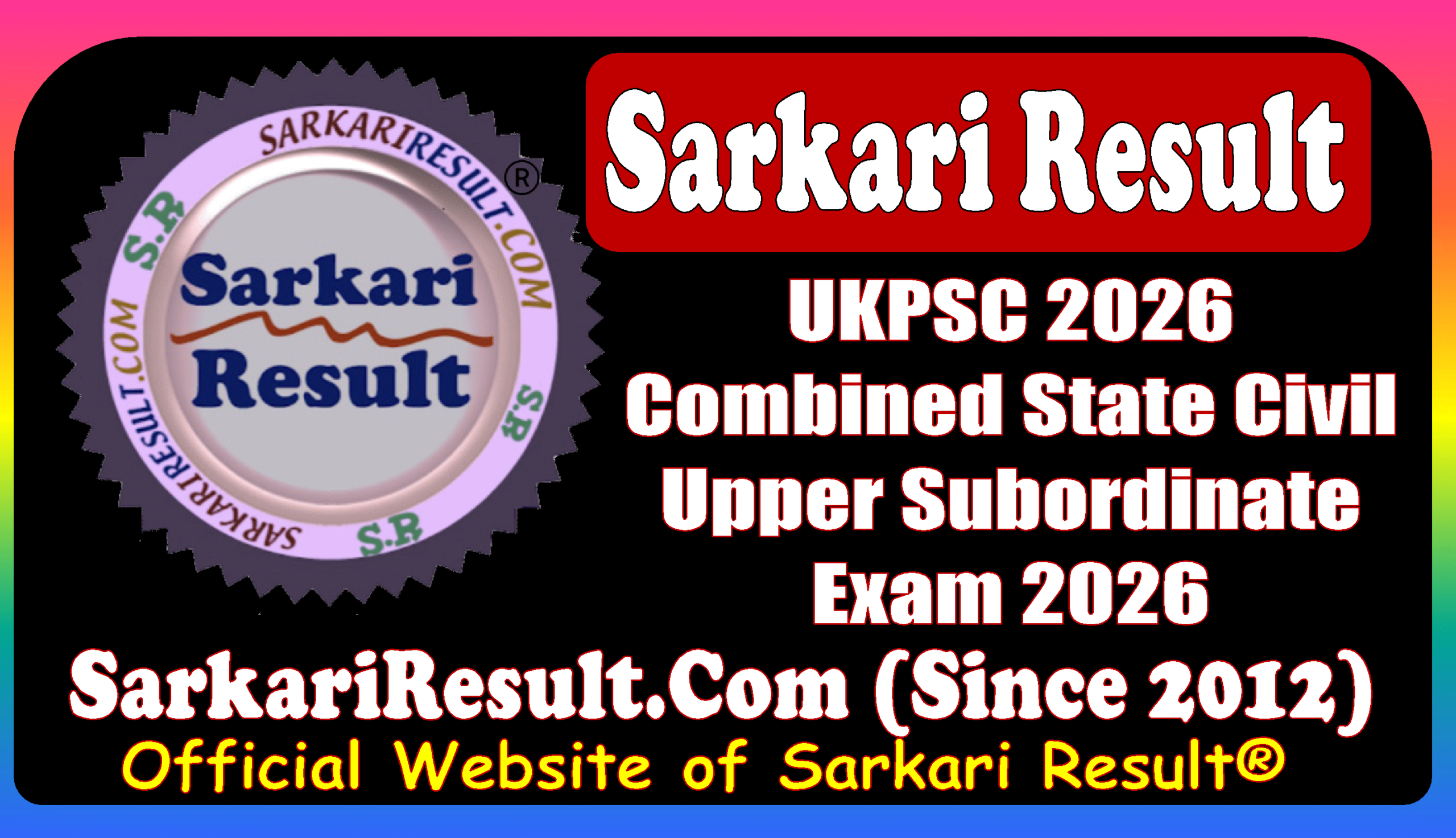 UKPSC Pre 2026 Online Form 2026