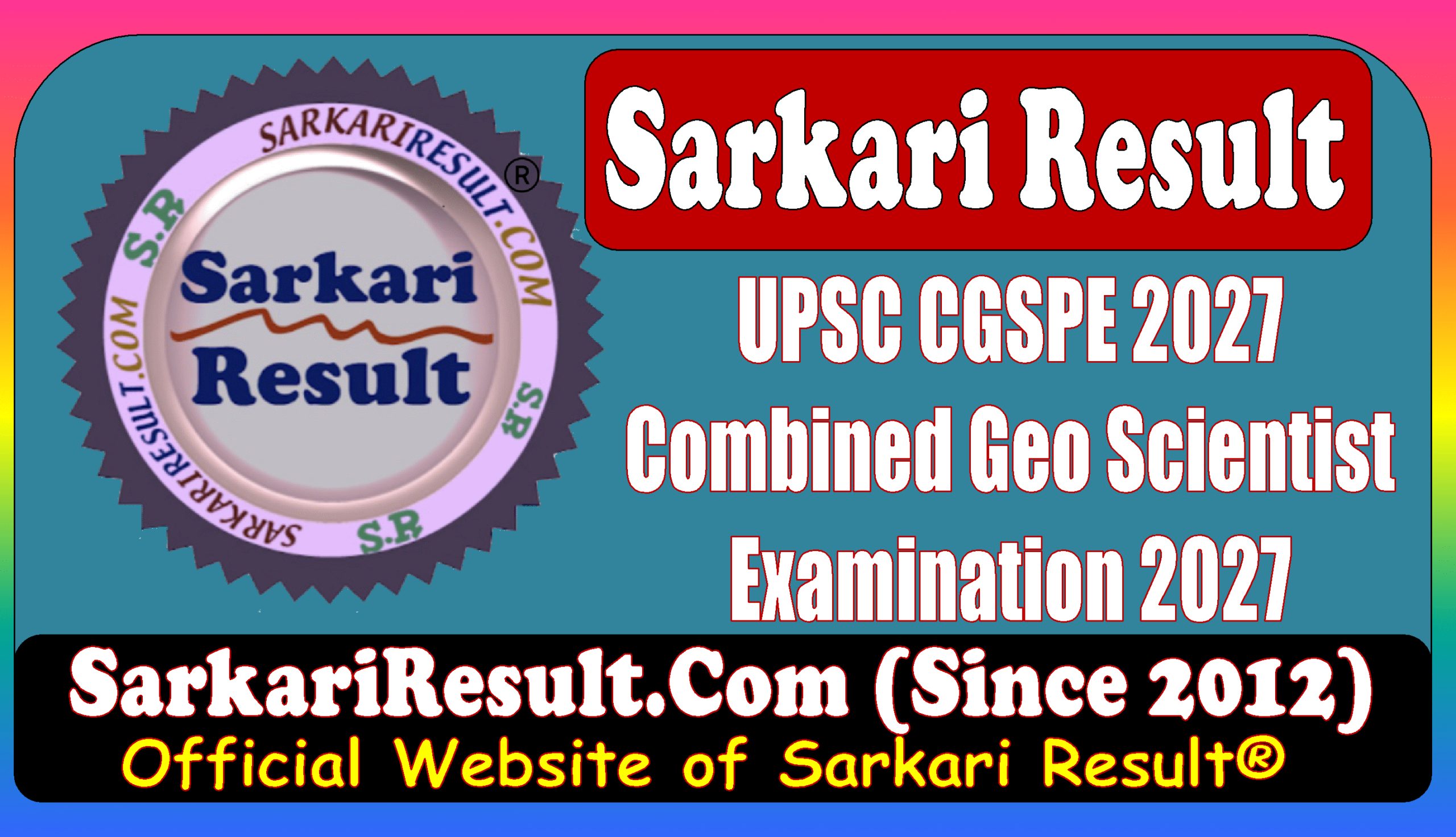 UPSC Combined Geo Scientist Online Form 2027