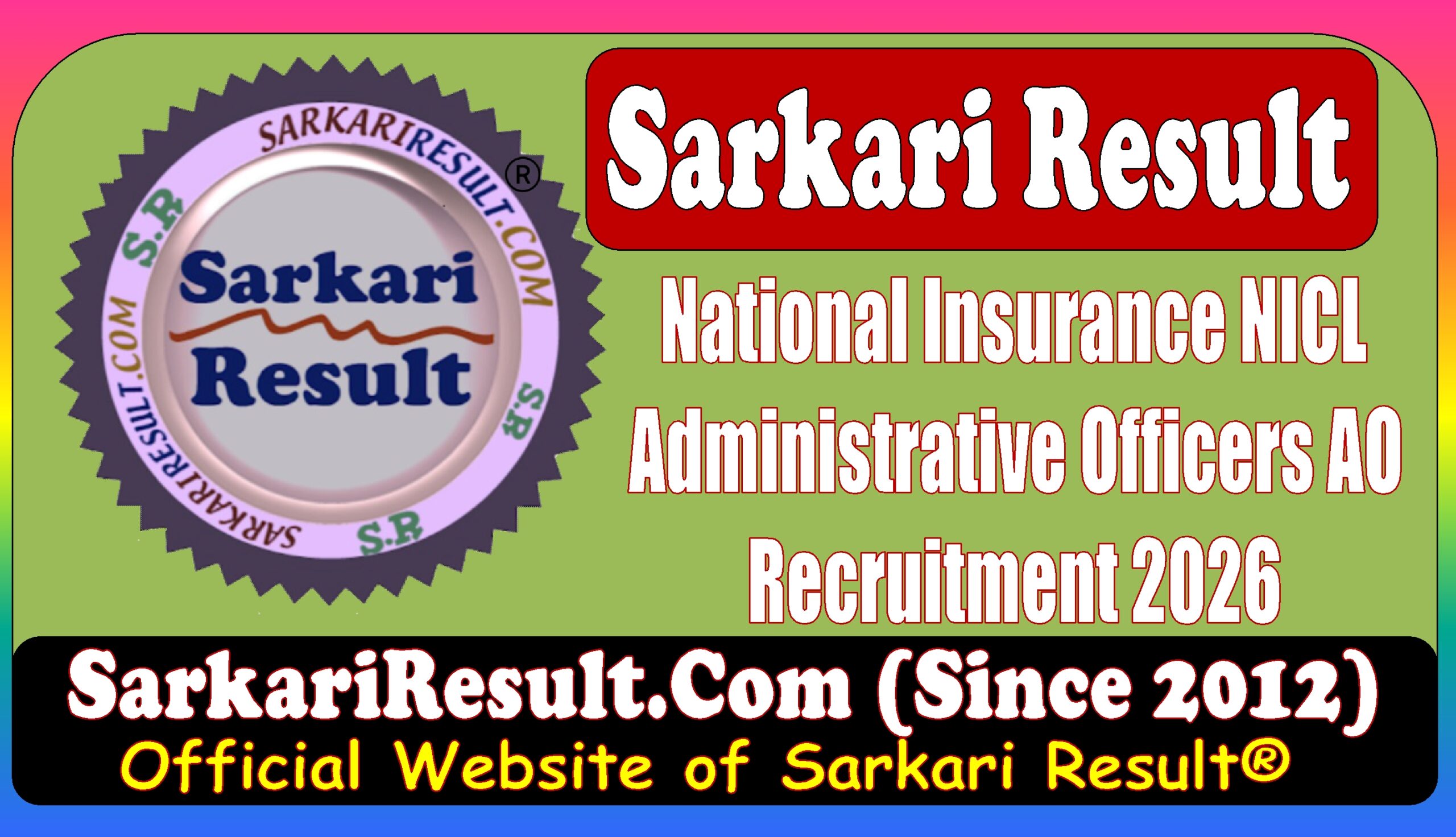 National Insurance NICL Administrative Officers AO Online Form 2026