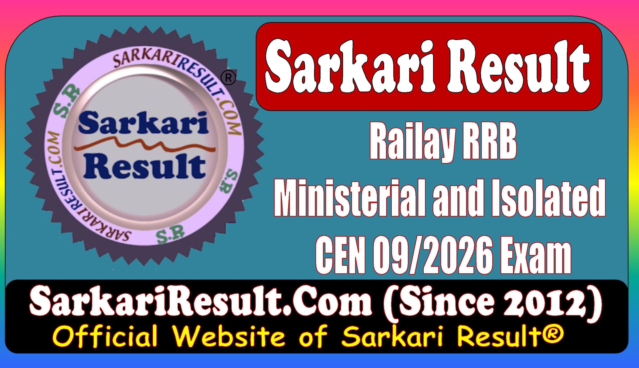 Railway RRB Ministerial and Isolated Post