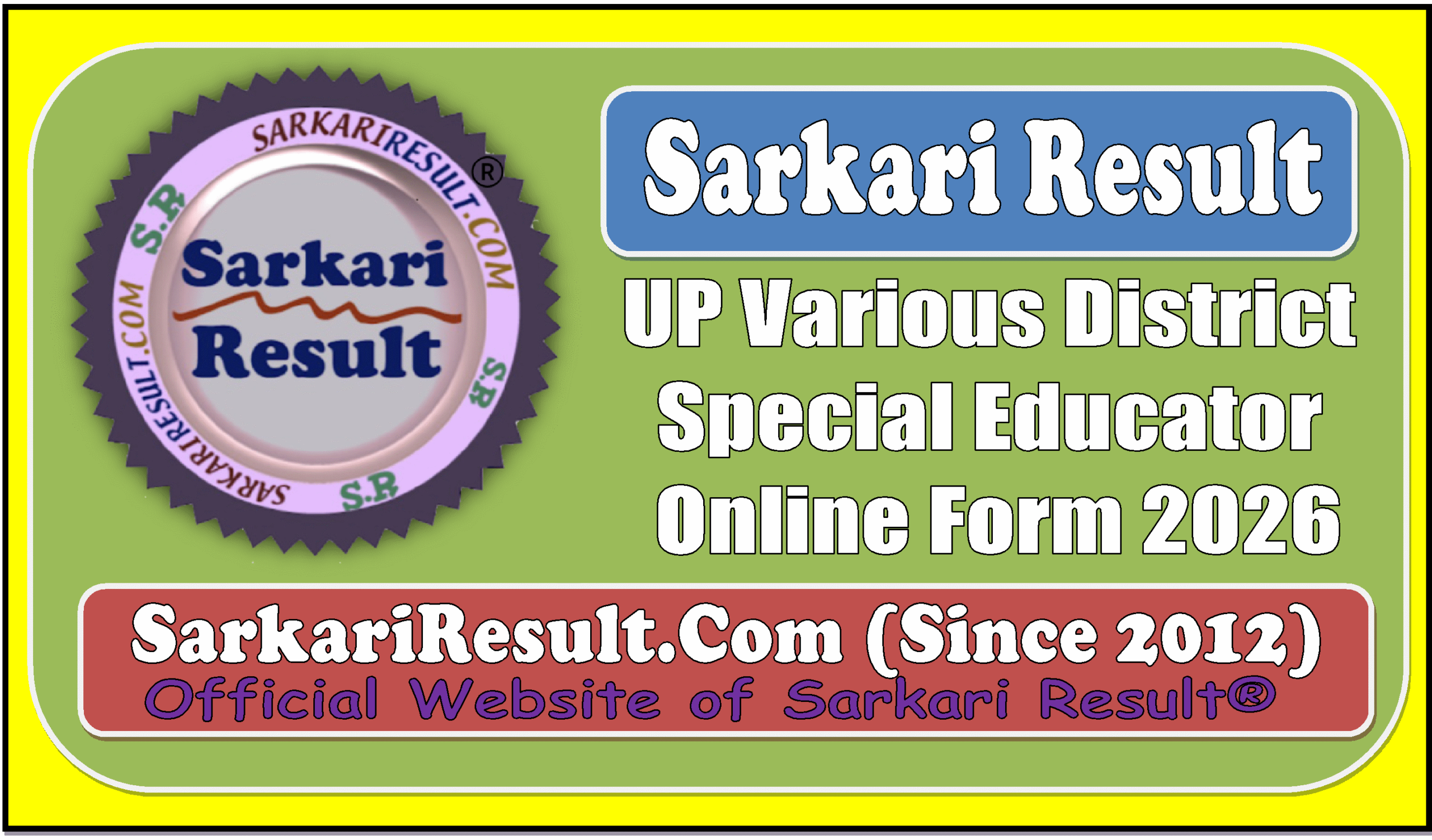 UP Various District Special Educator