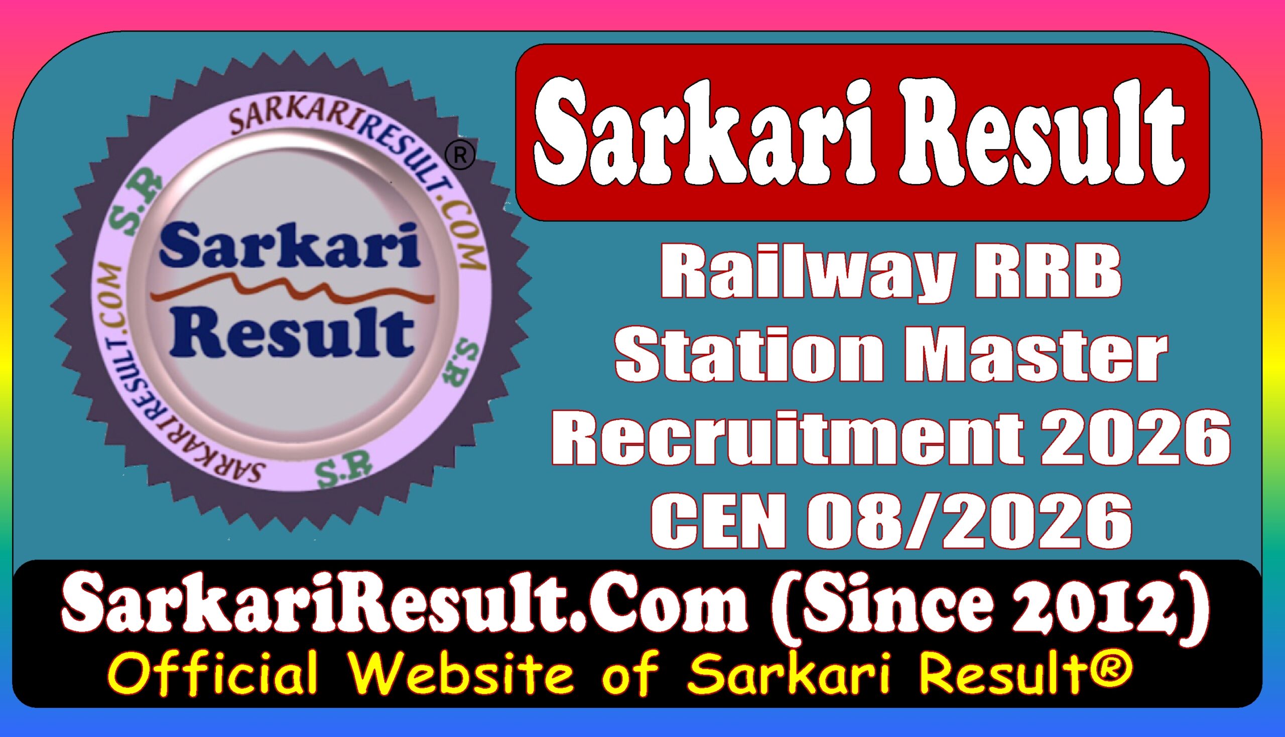 Railway RRB Station Master Online Form 2026