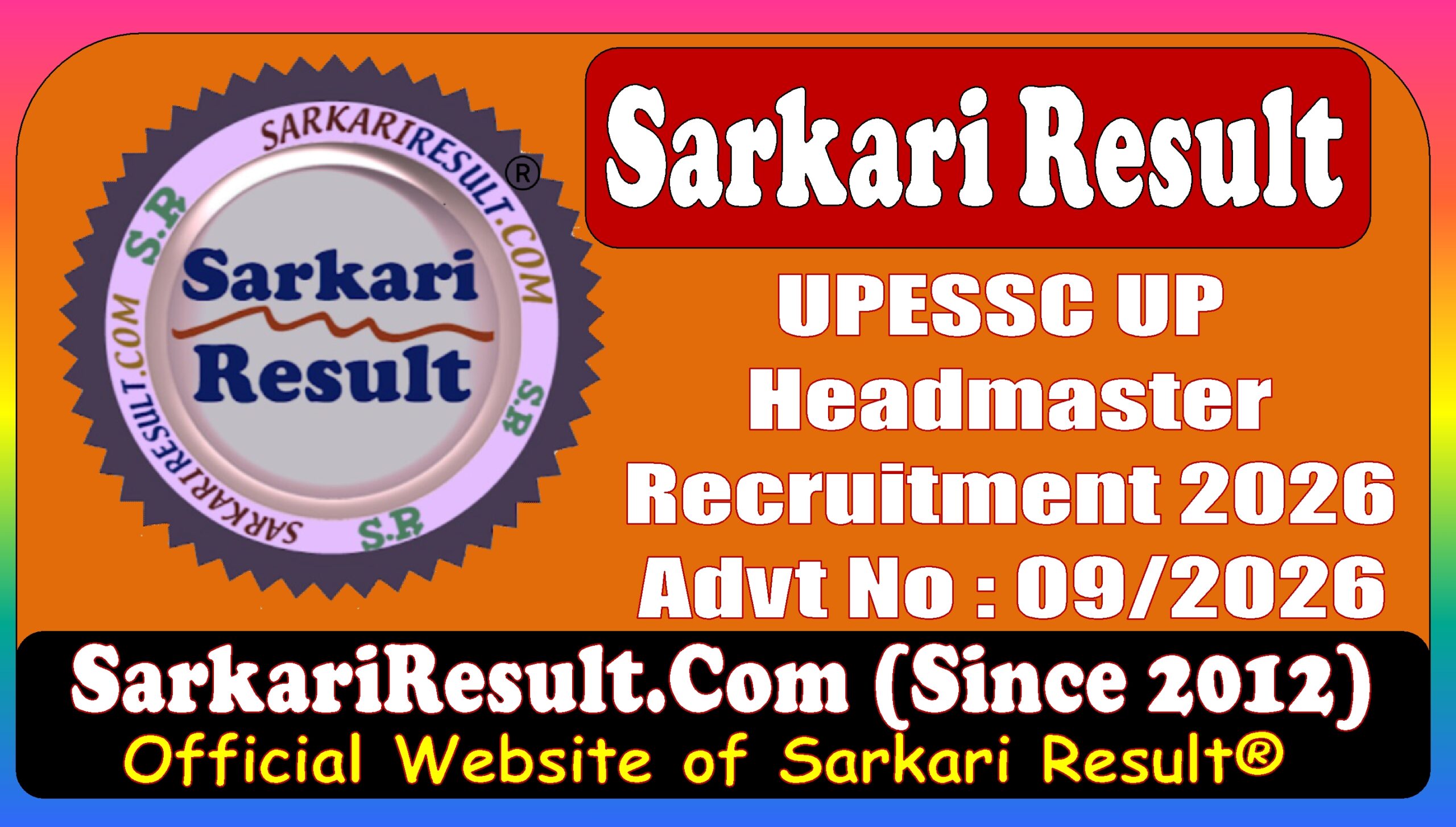 UP Headmaster Online Form 2026