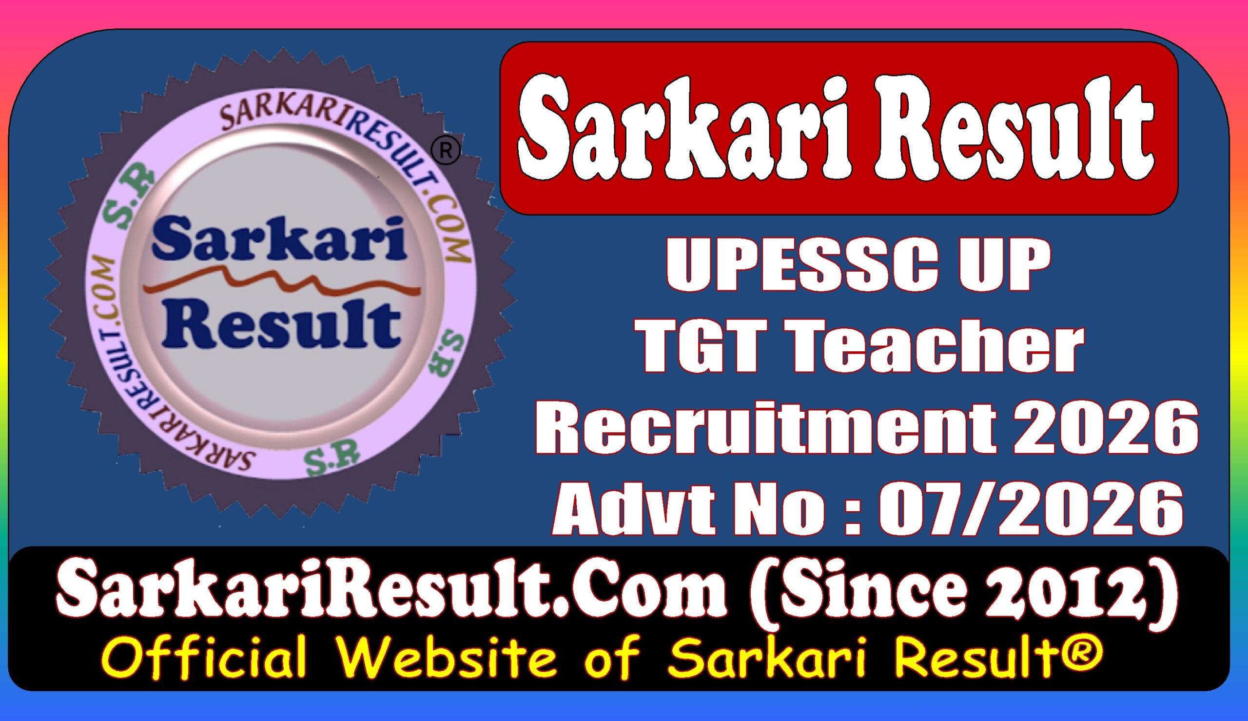UPESSC UP TGT Online Form 2026